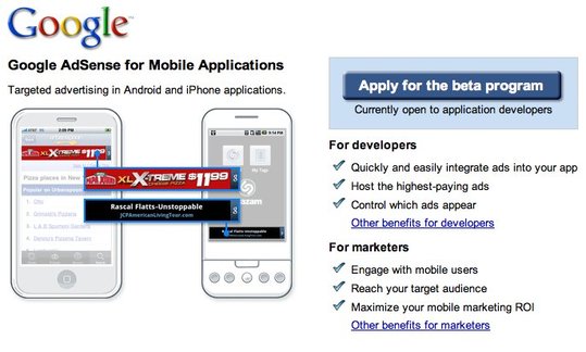 Adsense pour les applications iPhone et Android Adsense pour les applications iPhone et Android