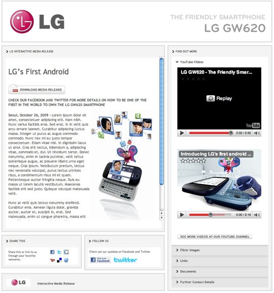 LG GW620 Eve Android - Le site officiel LG GW620 Eve Android - Le site officiel