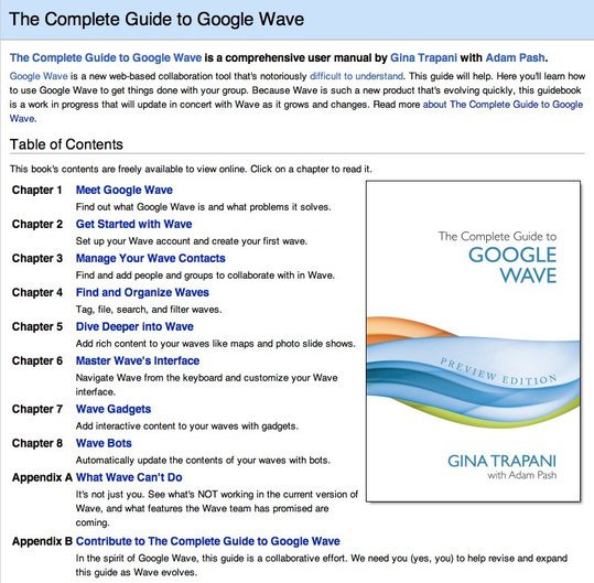 Google Wave - Le guide complet ( en anglais ) Google Wave - Le guide complet ( en anglais )