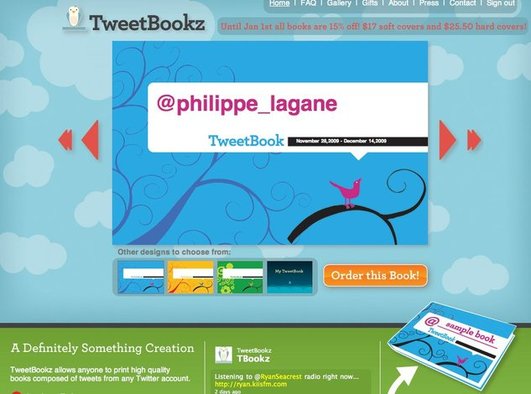 TweetBookz - Faites de vos tweet un livre TweetBookz - Faites de vos tweet un livre