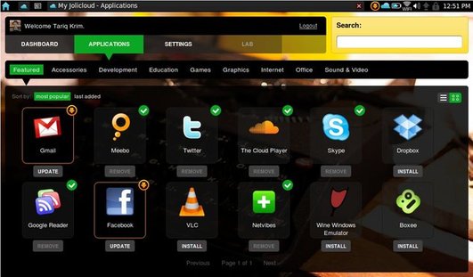 Jolicloud - L'OS spécial Netbook est disponible et gratuit pour tous Jolicloud - L'OS spécial Netbook est disponible et gratuit pour tous