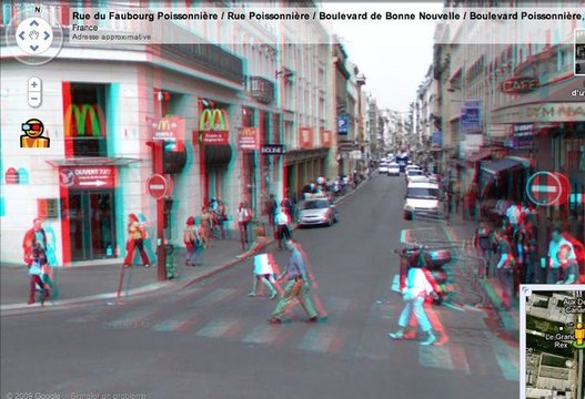 Google Street View en 3D - Lunettes obligatoires Google Street View en 3D - Lunettes obligatoires