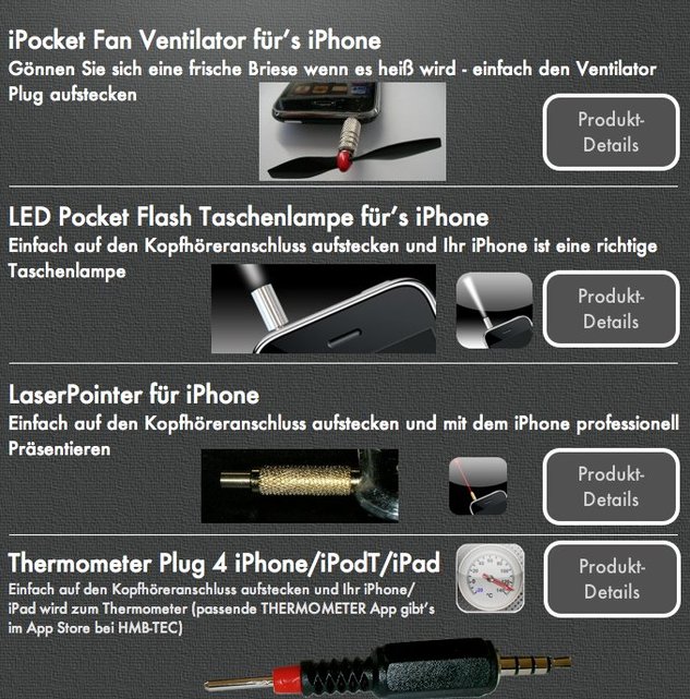 GoGo Gadget à l'iPhone - Laser, ventilateur, torche, etc ... GoGo Gadget à l'iPhone - Laser, ventilateur, torche, etc ...