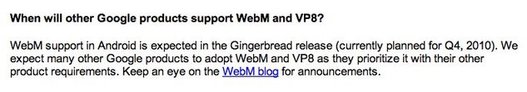 Android Gingerbread - Le futur Android pour WebM et VP8 avant fin 2010 Android Gingerbread - Le futur Android pour WebM et VP8 avant fin 2010