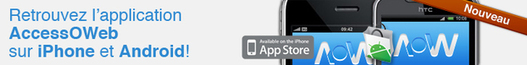 Application AccessOWeb sur iPhone, Android et webOS Application AccessOWeb sur iPhone, Android et webOS