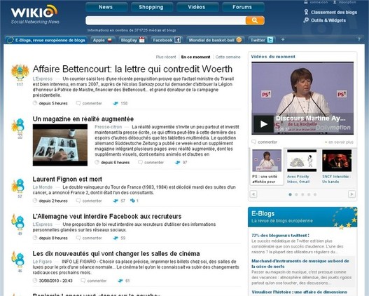 Nouveau Wikio - Un Digg à la française ? Nouveau Wikio - Un Digg à la française ?