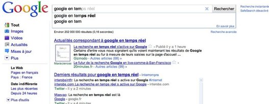 Google Instant - La recherche en temps réel Google Instant - La recherche en temps réel