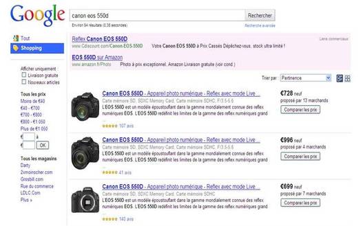 Faites vos courses avec Google Shopping Faites vos courses avec Google Shopping