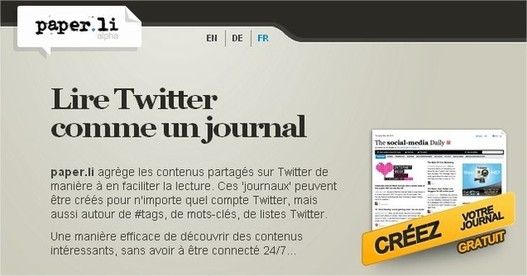 Paper.li maintenant en français Paper.li maintenant en français