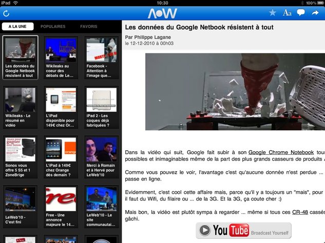 Application iPhone ( V2 ) et iPad d'AccessOWeb sur l'App Store Application iPhone ( V2 ) et iPad d'AccessOWeb sur l'App Store