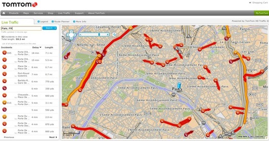 TomTom lance l'info-trafic en direct sur le Web TomTom lance l'info-trafic en direct sur le Web