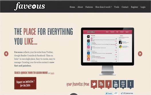 Faveous - Enregistrer et consulter vos coups de coeur Faveous - Enregistrer et consulter vos coups de coeur