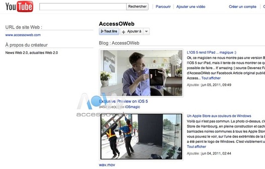 Youtube - Des pages spéciales pour les blogs ? Youtube - Des pages spéciales pour les blogs ?