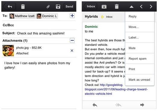 Gmail pour iPhone, iPad - Départ manqué Gmail pour iPhone, iPad - Départ manqué