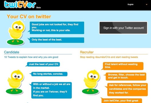 TwiCVer - Votre CV sur Twitter TwiCVer - Votre CV sur Twitter