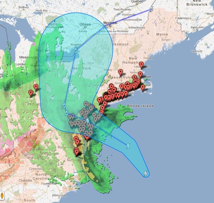Ouragan Sandy - Le suivre sur Google et sur les Webcams Ouragan Sandy - Le suivre sur Google et sur les Webcams