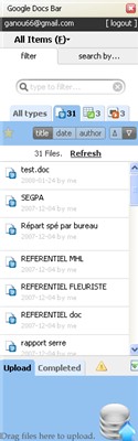 gDocsBar - tout le contenu de votre Google Document dans la sidebar de Firefox