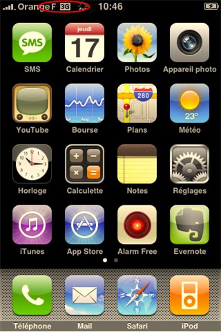 iPhone 3G synchronisé - tout marche