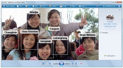 [info] Windows Live Photo Gallery va proposer la reconnaissance faciale