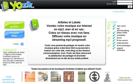Yozik - Vendre sa musique à télécharger en MP3 sur internet