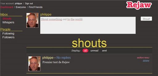 Rejaw - un savant mélange de Twitter + Friendfeed + Tchat + video + photo