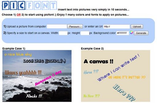 PicFont - ajoutez du texte sur une image