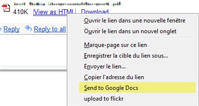 Une extension Firefox pour ouvrir les documents sur Google Documents
