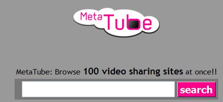 MetaTube - recherche de videos sur 100 moteurs