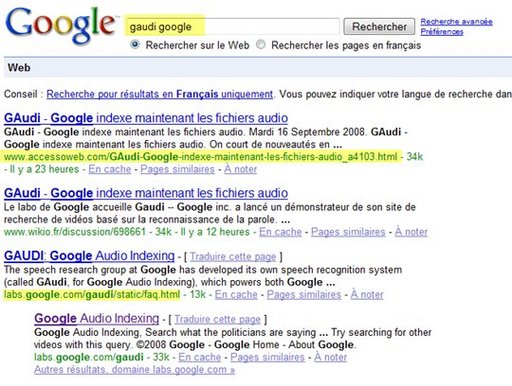 AccessOWeb mieux référencé que Google lui même ....sur Google :)