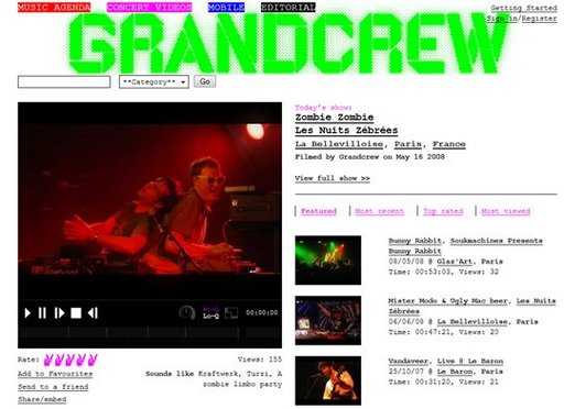 GrandCrew - diffusion de concert intégral en vidéo gratuit ( lancement dans une semaine )