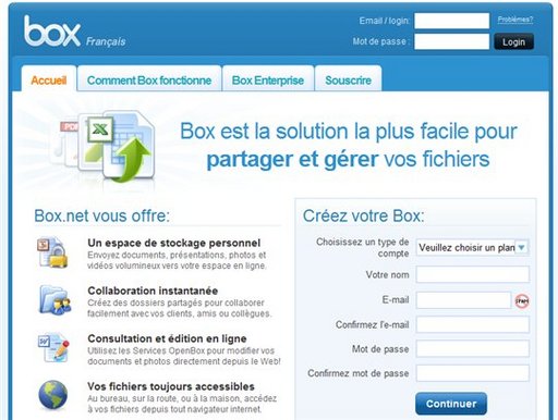Box.net passe en version française