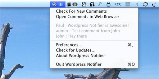 Wordpress Notifier pour Mac