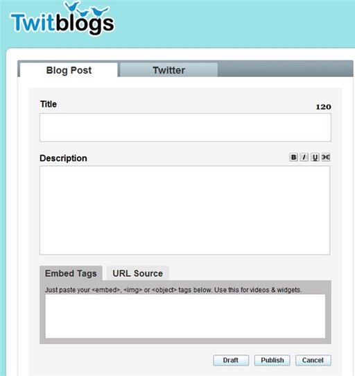 Twitblogs = twitter + blog