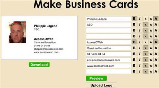 Free PDF Cards - Générateur de cartes de visites gratuit en ligne