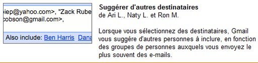 Gmail Labs - Suggestion de destinataires d'email Gmail Labs - Suggestion de destinataires d'email