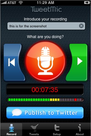 TweetMic - Twittez votre voix au lieu d'écrire avec l'iPhone