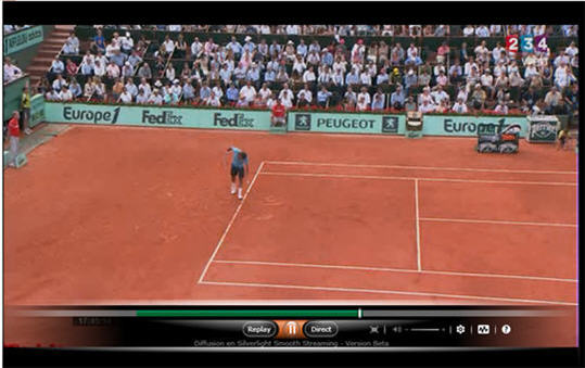 Roland Garros en HD 720p avec contrôle du direct ça le fait sur France Télévisions