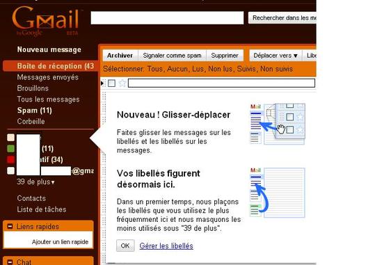 Gmail - Simplification de classement des mails