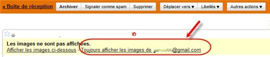 Gmail - Affichez automatiquement les images provenant de vos contacts