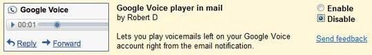 Gmail Labs - Ecoutez vos messages Google Voice dans Gmail