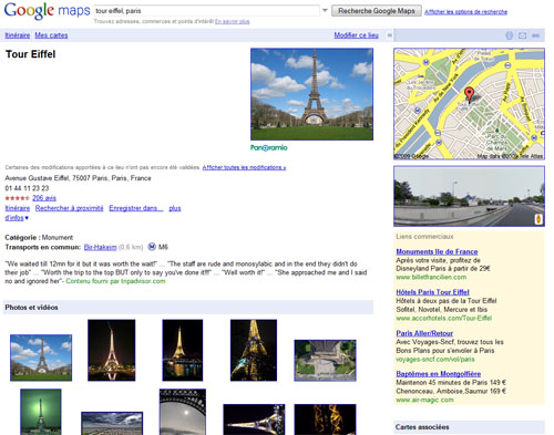 Des pages dédiées à chaque lieu sur Google Maps