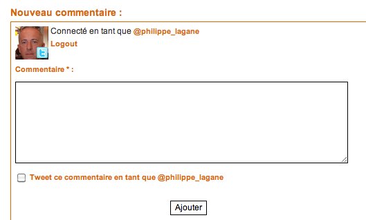 Nouveau sur le blog : identification via Twitter