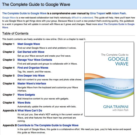 Google Wave - Le guide complet ( en anglais )