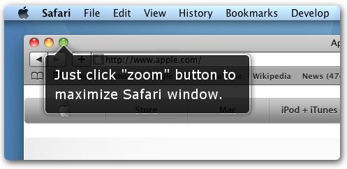 SafariZoom pour Mac - Maximiser votre fenêtre Safari d'un clic