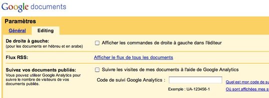 Sur Google Doc, Google parle français et anglais