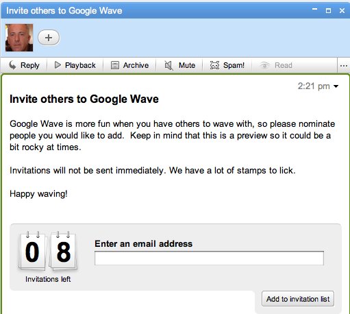 8 invitations pour Google Wave
