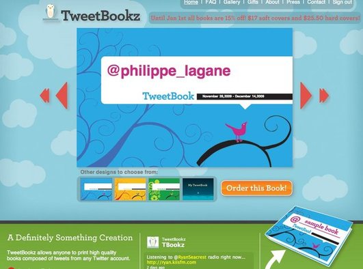 TweetBookz - Faites de vos tweet un livre