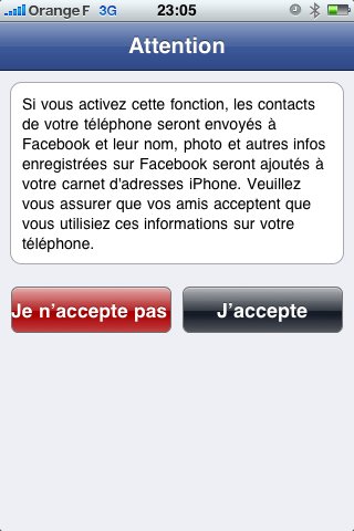 Facebook 3.1 iPhone - Notifications en push