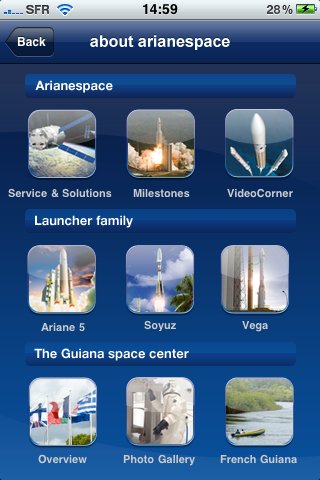 Arianespace sur iPhone