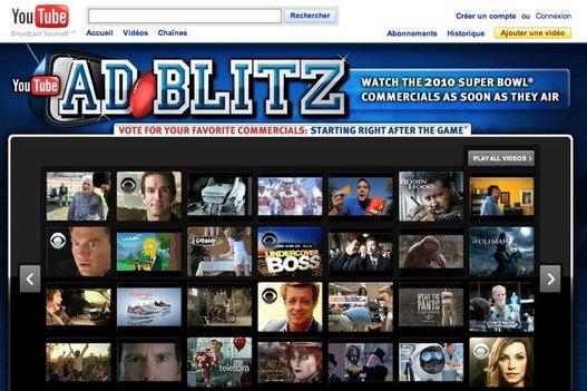 Ad Blitz - Les pubs du Super Bowl sur Youtube